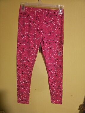 NWT SO Girls Size Medium (12) Leggings Pink With Hearts & Arrows